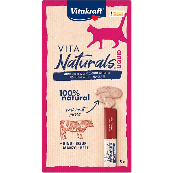 20x 15g Vitakraft Vita Naturals Snack Rundvlees Kattensnacks
