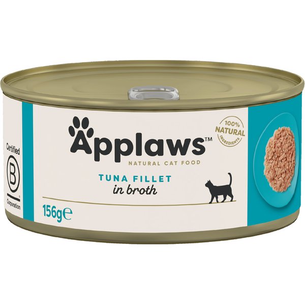 24x156g Tonijnfilet Applaws Kattenvoer