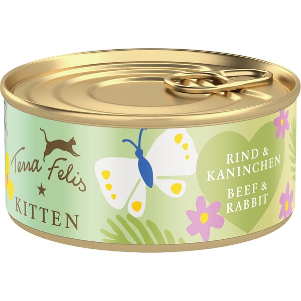18x70g Terra Felis Kitten Rund & Konijn nat kattenvoer