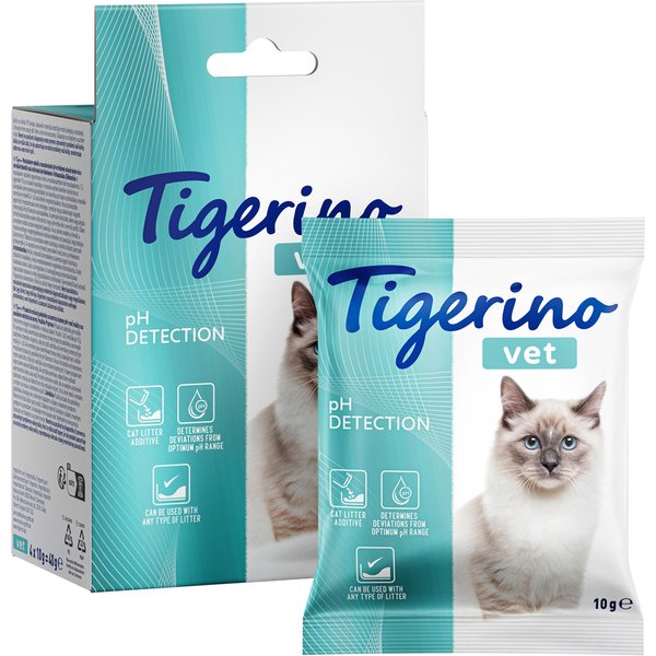 4x 10g Tigerino VET - pH-waardebepaling in kattenurine kattenbakvulling additief
