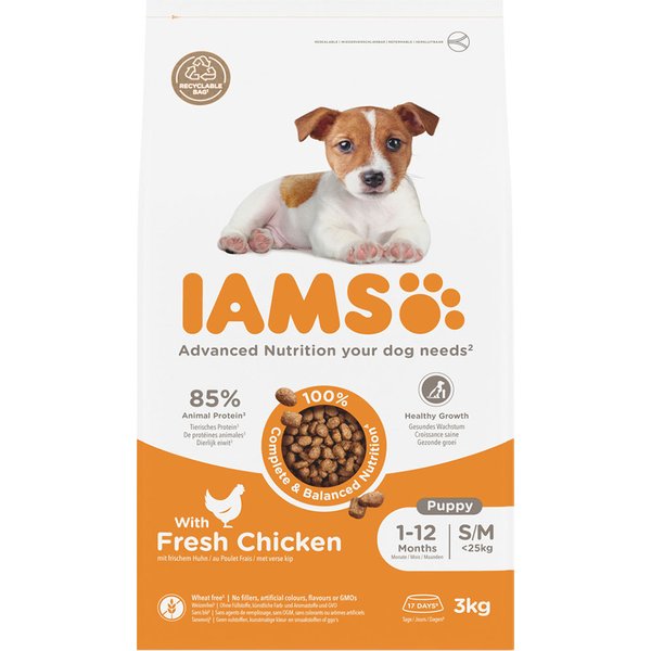 IAMS Advanced Nutrition Puppy Small / Medium Breed con pollo - 2 x 3 kg - Pack Ahorro