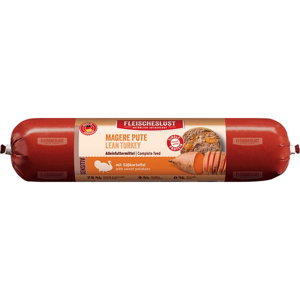 Voordeelverpakking Fleischeslust Classic 12 x 800 g - Magere Kalkoen met Zoete Aardappel