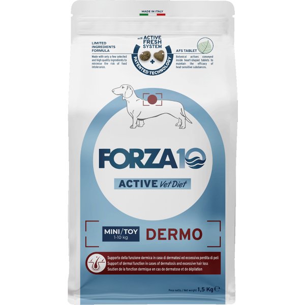 Voordeelpakket: 3x 1,5kg Forza10 Active Line - Mini/Toy Dermo droog hondenvoer