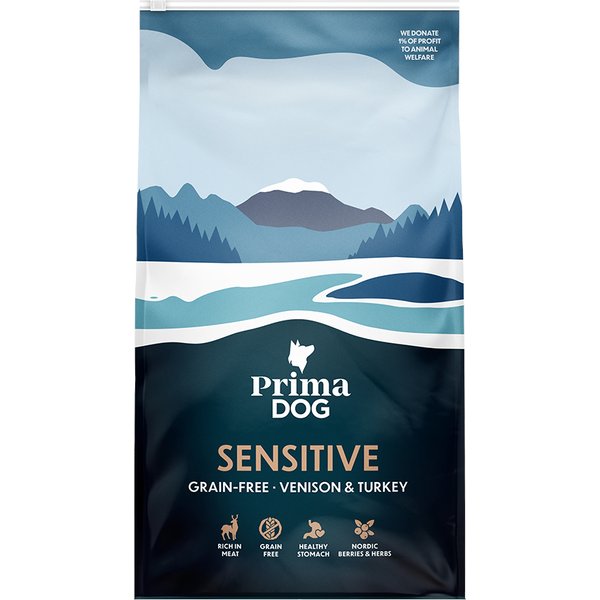 PrimaDog Adult Sensitive veado e peru sem cereais - 10 kg