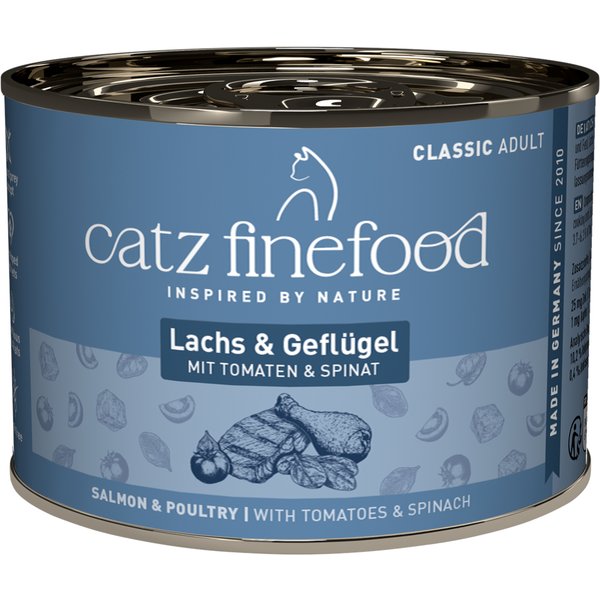 12x200g zalm & gevogelte catz finefood kattenvoer nat