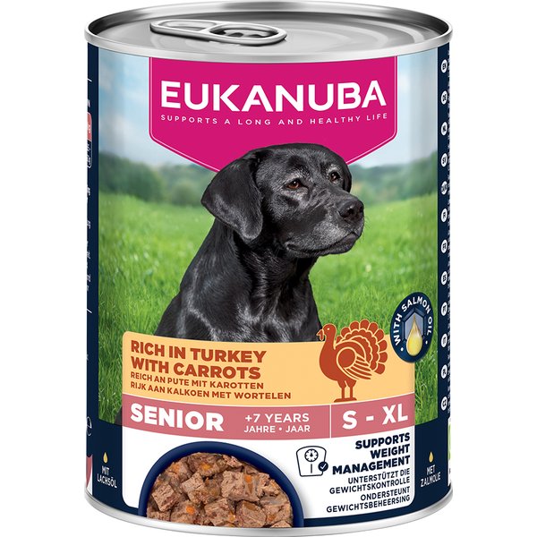 Eukanuba Senior Rico em peru com cenouras - 6 x 400 g