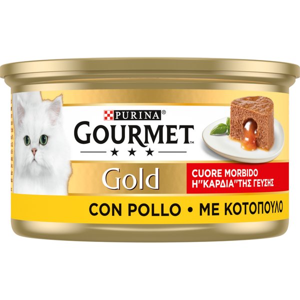 24x85g Gourmet Gold Smeltende Kern Kip Natvoer Kat