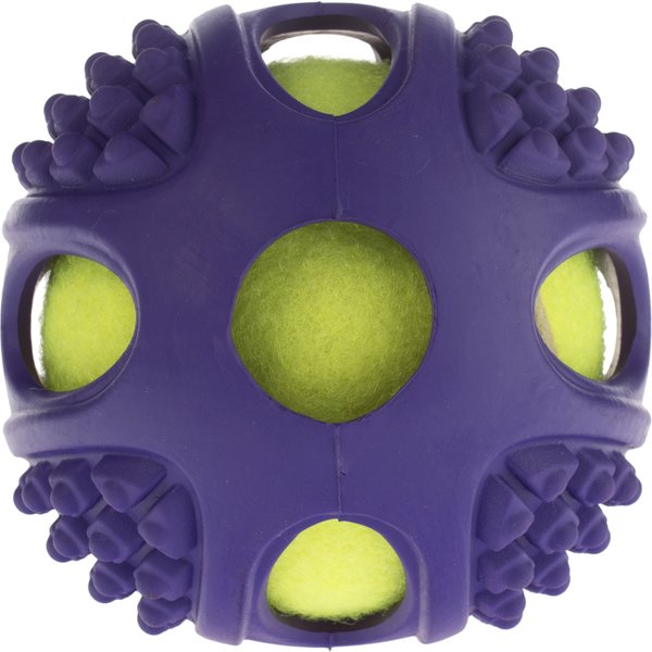Hondenspeeltje Rubber-Tennisbal 2in1 2 stuks Ø10cm