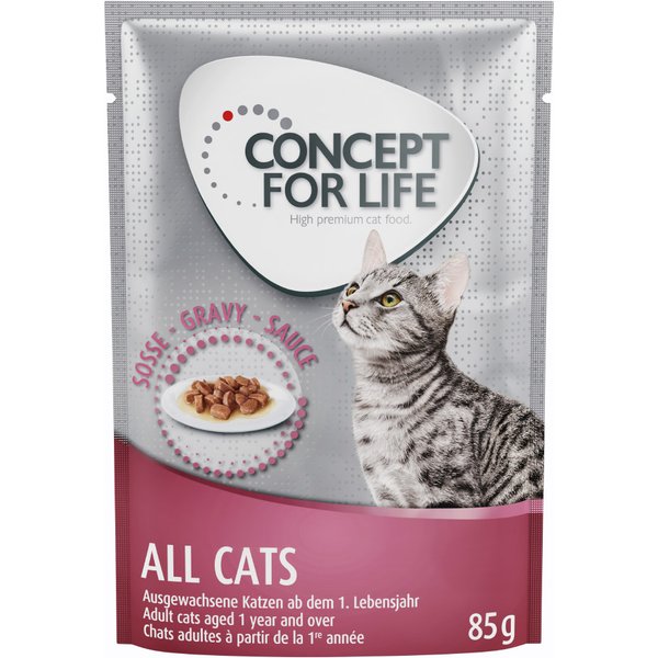 24x85g All Cats in Saus Concept for Life Kattenvoer