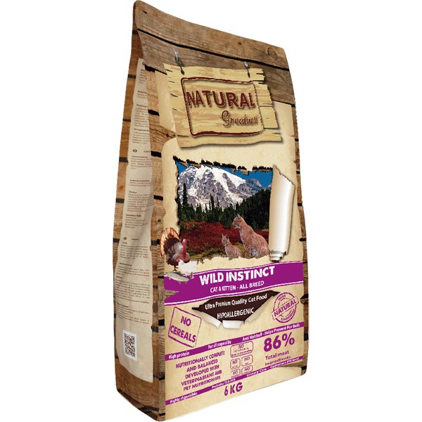 6 kg Natural Greatness WILD INSTINCT droog kattenvoer