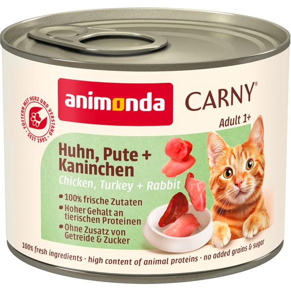 animonda Carny Adult 6 x 200 g - Frango, peru e coelho