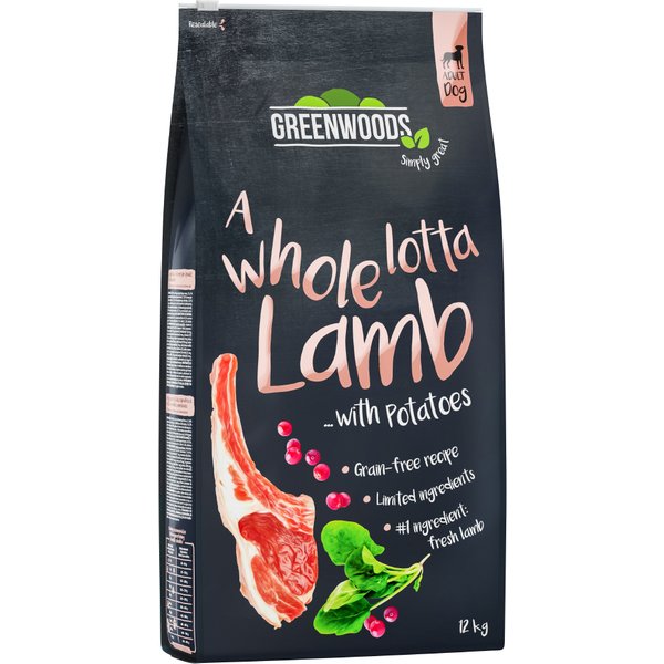 Greenwoods Cordeiro com batata, espinafres e mirtilos-vermelhos - 12 kg