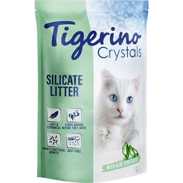 Tigerino Crystals areia absorvente com aroma a aloe vera - 3 x 5 l