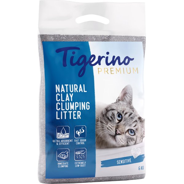 6kg Sensitive Tigerino Premium Kattenbakvulling Sensitive Zonder Parfum