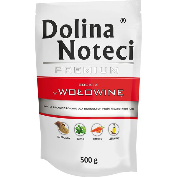 20 X 500 g Dolina Noteci Premium Pouches Rundvlees Hondenvoer