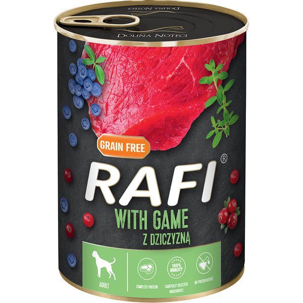Rafi Adult 24 x 400 g - Con carne de venado, arándanos y arándanos rojos