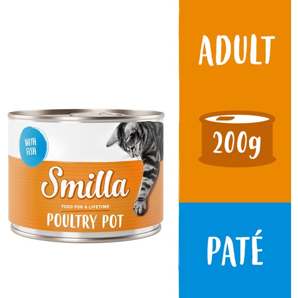 Smilla Adult Vis Kattenvoer - Bestel ook natvoer: 6 x 200 g Smilla Gevogeltepannetje met Vis