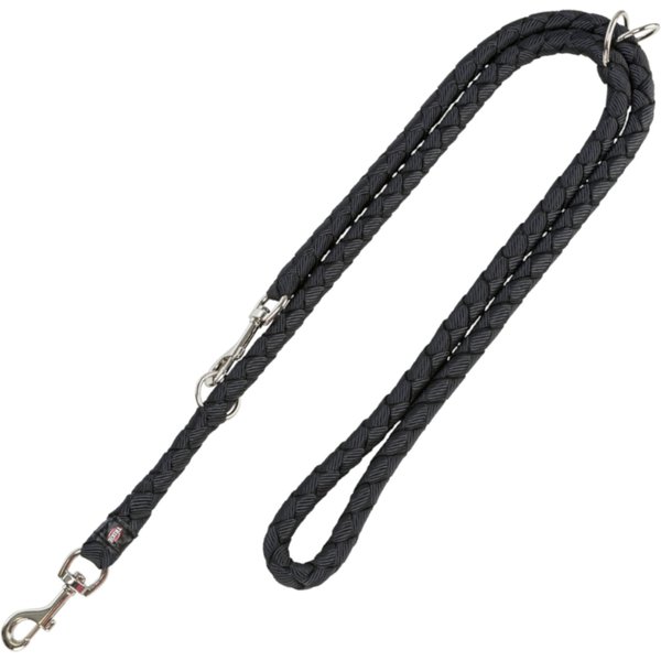 Trixie Cavo Trela ajustável preta para cães - T/S - M: 200 cm, 12 mm de largura