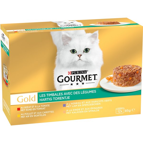 Gourmet Gold Ragout Refinado 12 x 85 g - Pack misto com verduras
