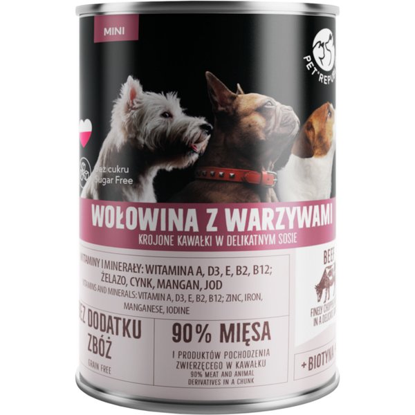 Voordeelpakket: 20x400g Pet Republic Adult in Saus Rund & Groenten nat hondenvoer