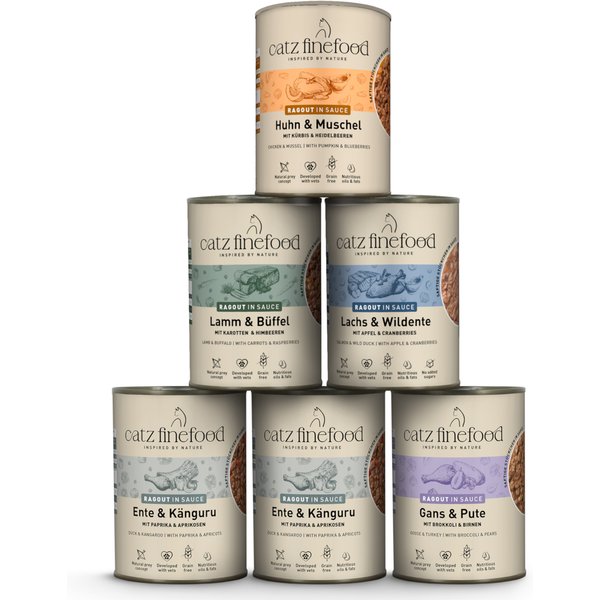 catz finefood Ragout 6 x 380 g - Mix (5 Sorten)
