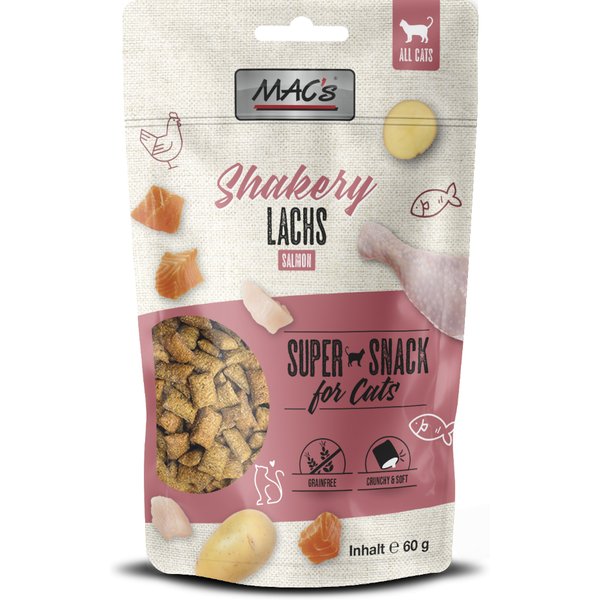MAC's Cat Shakery Snack - Pack económico: Salmão (3 x 60 g)