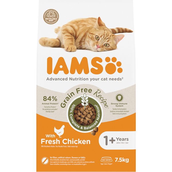 IAMS Advanced Nutrition Grain Free com frango - 7,5 kg