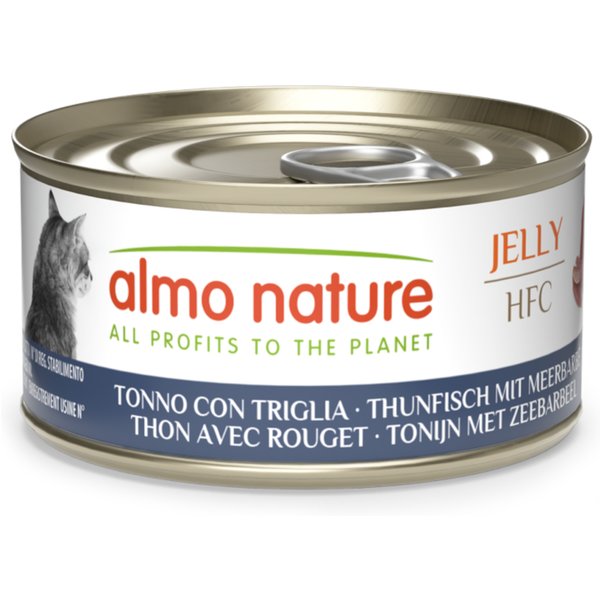 6x70g Almo Nature HFC Gelei Tonijn met Harder natvoer voor katten