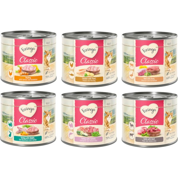 18x200g Feringa Classic Meat Menu Gemengd Pakket Kattenvoer