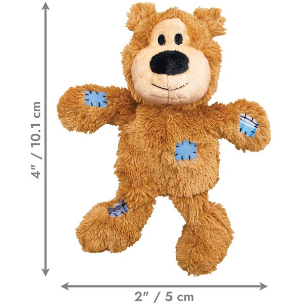 KONG Wild Knots urso de brincar para cães - XS: C 10 cm x L 5 cm x A 4 cm (aprox.)