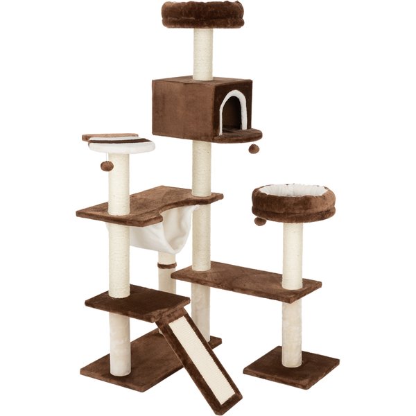 Peperkoekhuisje Krabpaal met Ladder Donkerbruin H165 x L98 x B82 cm