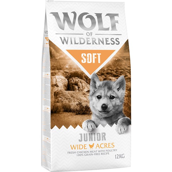 12kg Junior 'Soft Wide Acres' Kip Wolf of Wilderness Hondenvoer