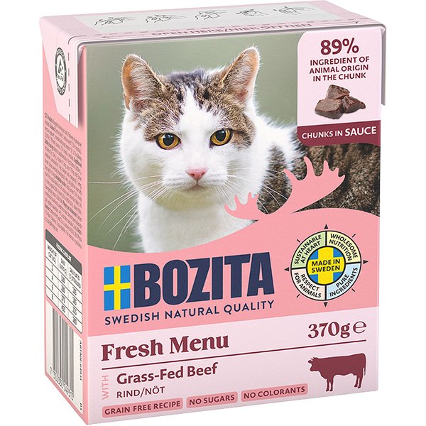 6x370g stukjes in Saus met Rund Bozita Kattenvoer