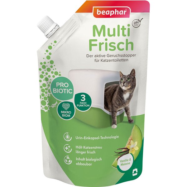 beaphar Multi-Fris voor Kattenbakken - Vanille & Meloen Voordeelpakket: 3 x 400 g