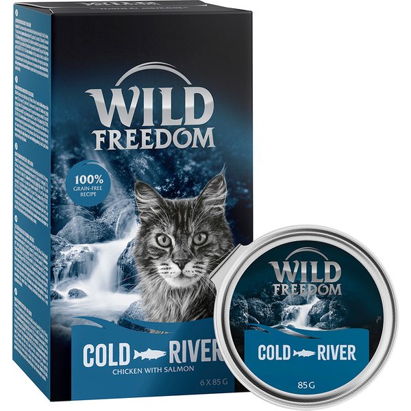 24x85g Adult Kuipje Cold River Zalm & Kip Wild Freedom Kattenvoer