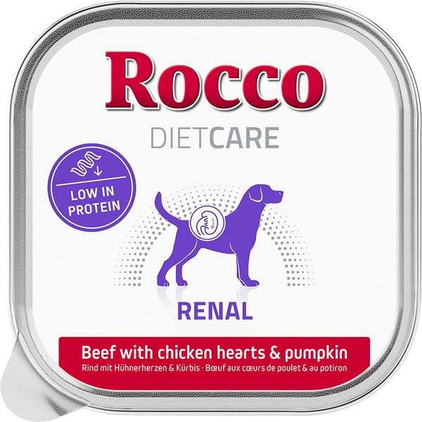 20x150g Rocco Diet Care Renal Rund met Kippenhartjes & Pompoen Kuipje Hondennatvoer