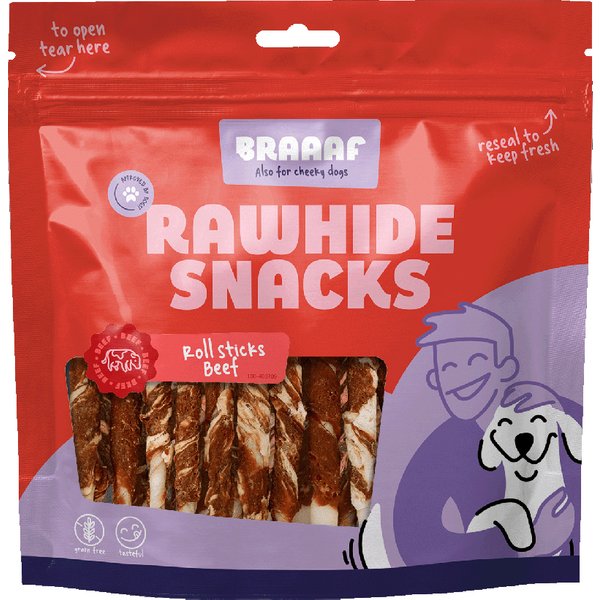 Braaaf Roll Sticks Rund met Kabeljauw - 25 Stuks