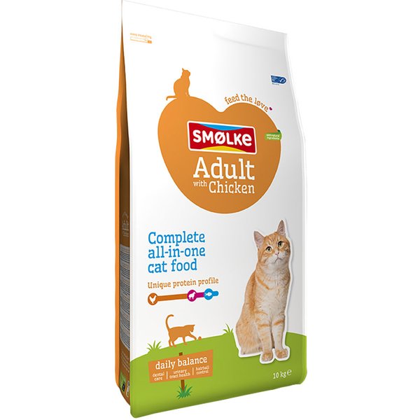 2x10kg Adult Kip & Rijst Smølke Daily Balance Kattenvoer