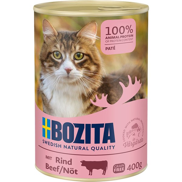 Bozita 6 x 410 g Nat Kattenvoer - Rund