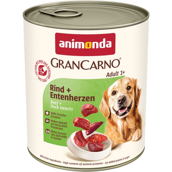 animonda GranCarno Original Adult 6 x 800 g - Vacuno y corazón de pato