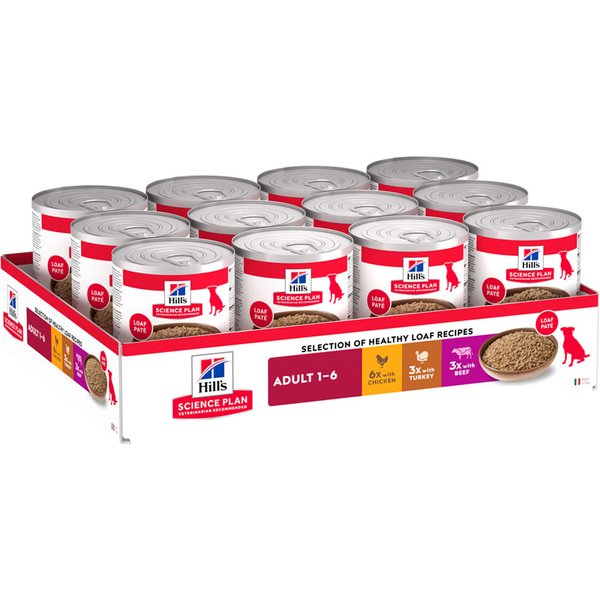 12 x 370 g Mixpakket Kip, Kalkoen, Rund