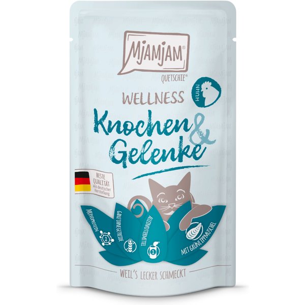 12x 125g MjAMjAM Wellness Botten & Gewrichten - Kip natvoer voor katten