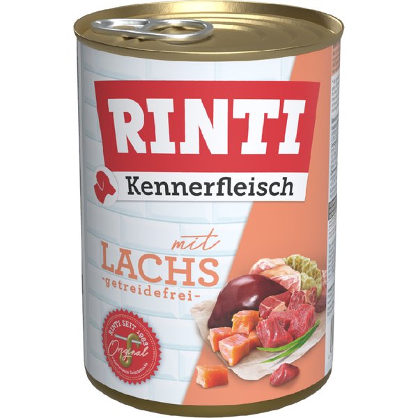 RINTI Kennerfleisch 12 x 400 g - Pack ahorro - Salmón