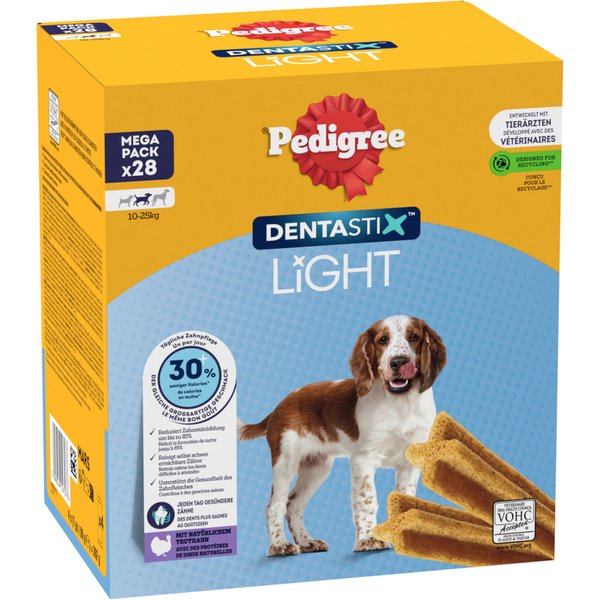 Pedigree Dentastix Light snacks para cães médios (10 - 25 kg) - 56 unidades