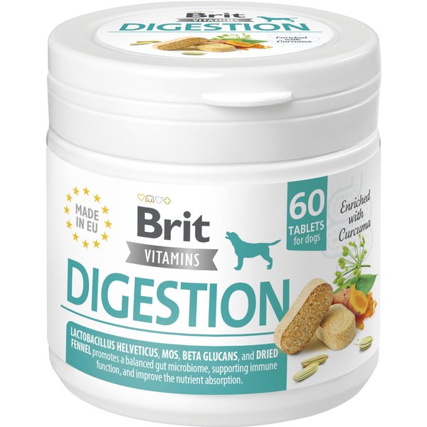 Voordeelpakket: 3x Brit Vitamins Digestion Support 60 tabletten aanvullend voer voor honden