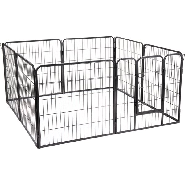 Parque metálico para cachorros y mascotas - 8 piezas de 80 x 80 cm (L x Al)