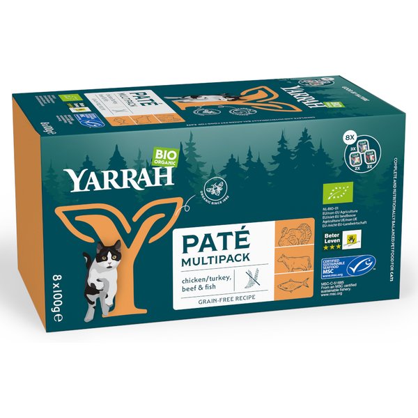 Yarrah Bio Patê 8 x 100 g - Pack de degustação misto - Pack misto biológico: 3 variedades