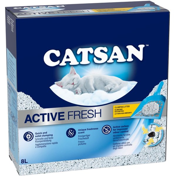 Catsan Active Fresh arena aglomerante - 2 x 8 l - Pack Ahorro