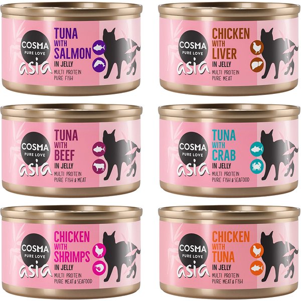 Cosma Asia en gelatina 24 x 85 g - Pack Ahorro - Pack mixto: 6 variedades