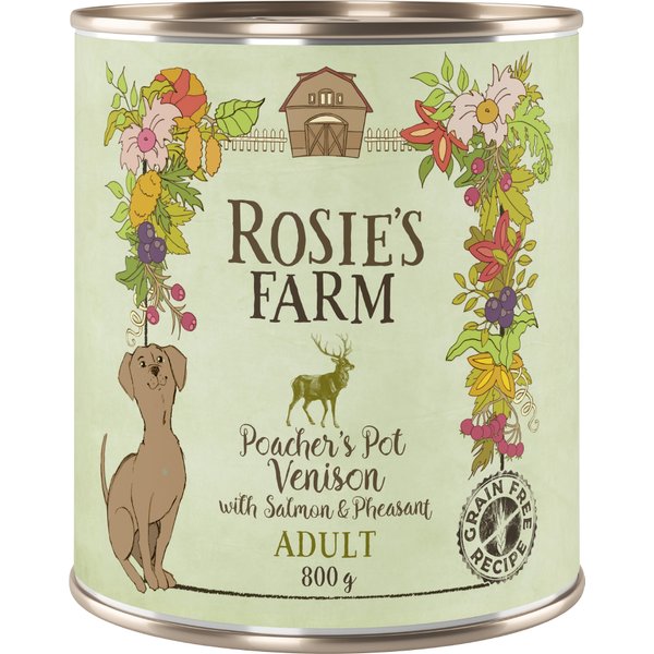 Voordeelpakket Rosie's Farm Adult 24 x 800 g Hondenvoer - Wild & Fazant met Zalm